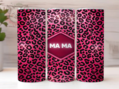 Neon Leopard Mama 20oz Tumbler, Neon Theme, Leopard Print, Mama Design, Animal Motif, Bold Aesthetic, Skinny Tumbler, Sublimation PNG Sublimation Lara' s Designs 