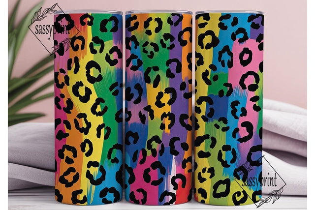 Neon Leopard Print 20oz Tumbler Wrap Sublimation sassyprint 