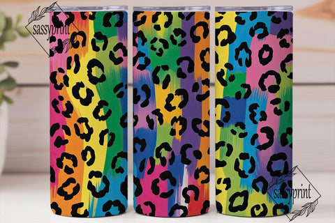 Neon Leopard Print 20oz Tumbler Wrap Sublimation sassyprint 
