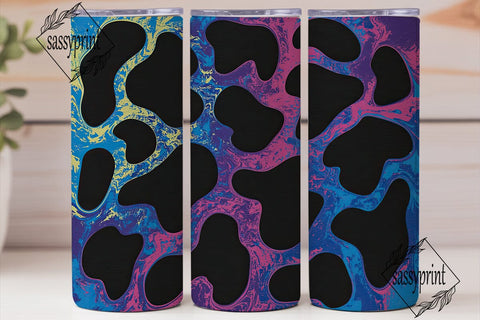 Neon Leopard Print 20oz Tumbler Wrap Sublimation sassyprint 