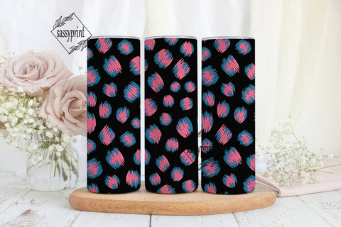 Neon Leopard Print 20oz Tumbler Wrap Sublimation sassyprint 