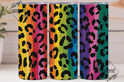 Neon Leopard Print 20oz Tumbler Wrap Sublimation sassyprint 