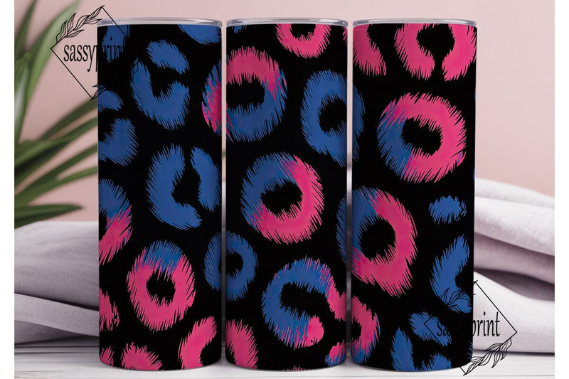 Neon Leopard Print 20oz Tumbler Wrap Sublimation sassyprint 