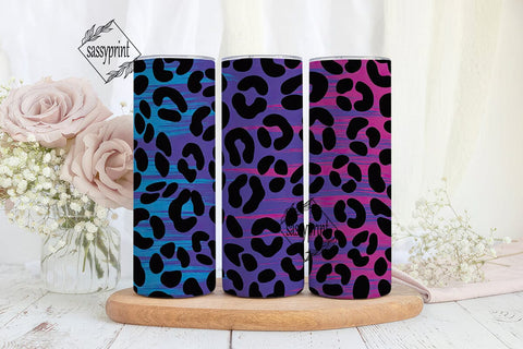 Neon Leopard Print Tumbler Wrap PNG Sublimation sassyprint 