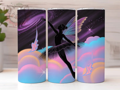 Neon Magical Fairy Tumbler, Black And Neon, Magical Design, Vibrant Art, Fantasy Style, Tumbler Wrap, Sublimation Design Sublimation Lara' s Designs 