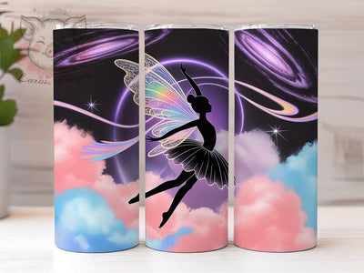 Neon Magical Fairy Tumbler, Black And Neon, Magical Design, Vibrant Art, Fantasy Style, Tumbler Wrap, Sublimation Design Sublimation Lara' s Designs 