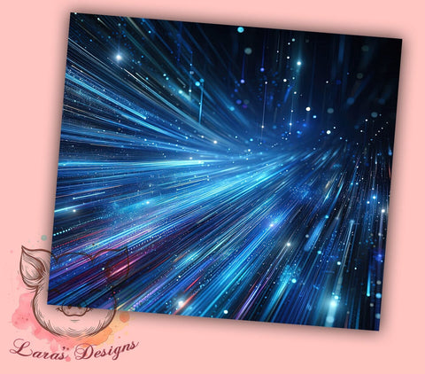 Neon Milky Way Tumbler, Vibrant Blue Tumbler Design, Galaxy Sublimation Wrap, 20oz Tumbler, Cosmic Background Tumbler, Abstract Space Art, Neon Galaxy Tumbler, Custom Tumbler Sublimation Lara' s Designs 
