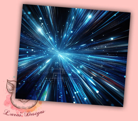 Neon Milky Way Tumbler, Vibrant Blue Tumbler Design, Galaxy Sublimation Wrap, 20oz Tumbler, Cosmic Background Tumbler, Abstract Space Art, Neon Galaxy Tumbler, Custom Tumbler Sublimation Lara' s Designs 