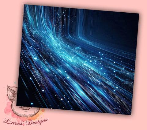 Neon Milky Way Tumbler, Vibrant Blue Tumbler Design, Galaxy Sublimation Wrap, 20oz Tumbler, Cosmic Background Tumbler, Abstract Space Art, Neon Galaxy Tumbler, Custom Tumbler Sublimation Lara' s Designs 