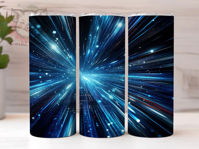 Neon Milky Way Tumbler, Vibrant Blue Tumbler Design, Galaxy Sublimation Wrap, 20oz Tumbler, Cosmic Background Tumbler, Abstract Space Art, Neon Galaxy Tumbler, Custom Tumbler Sublimation Lara' s Designs 