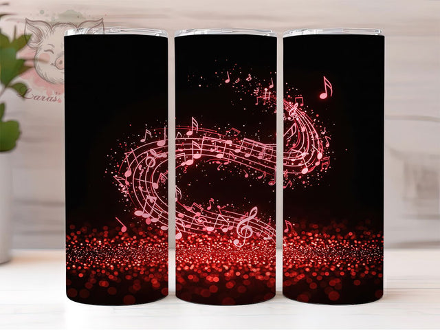 Neon Music Notes Tumbler Wrap, Music Notes Tumbler, 20oz Tumbler Sublimation, Neon Tumbler Design, Musical Tumbler Wrap, Music Lover Tumbler, Bright Music Tumbler Sublimation Lara' s Designs 