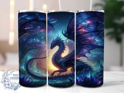 Neon Psychedelic Dragon 20oz Tumbler, Psychedelic Sublimation PNG, Fantasy Dragon Design, 20oz Neon Wrap, Vibrant Dragon PNG, Artistic Psychedelic Tumbler, Colorful Dragon Sublimation Sublimation ToriDesigns 