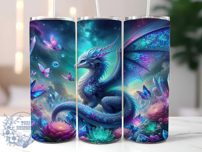 Neon Psychedelic Dragon Tumbler, Psychedelic Art, Dragon Tumbler, 20Oz Tumbler, Sublimation Design, Trippy Fantasy, Colorful Wrap Sublimation ToriDesigns 