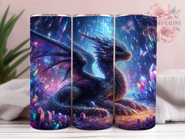 Neon Psychedelic Dragon Tumbler, Psychedelic Dragon Wrap, Trippy Dragon Cup, 20oz Sublimation Wrap, Stylish Dragon Design Tumbler, Artistic Neon Fantasy Cup, Whimsical Psychedelic Dragon Theme Wrap Sublimation Li Zamperini 