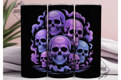 Neon Skull Tumbler Wrap Sublimation sassyprint 