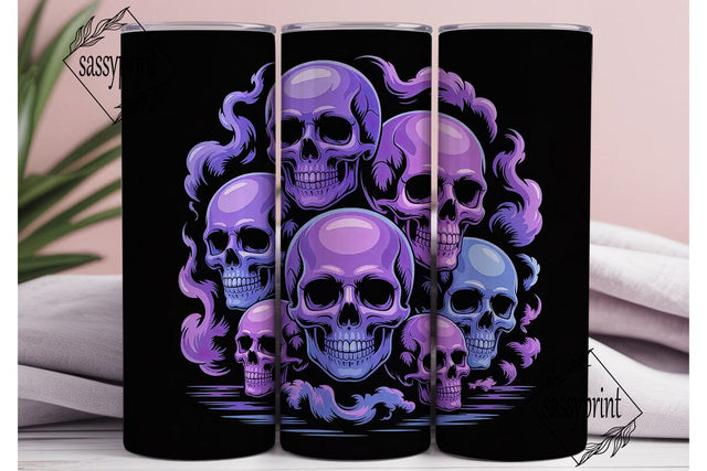 Neon Skull Tumbler Wrap Sublimation sassyprint 