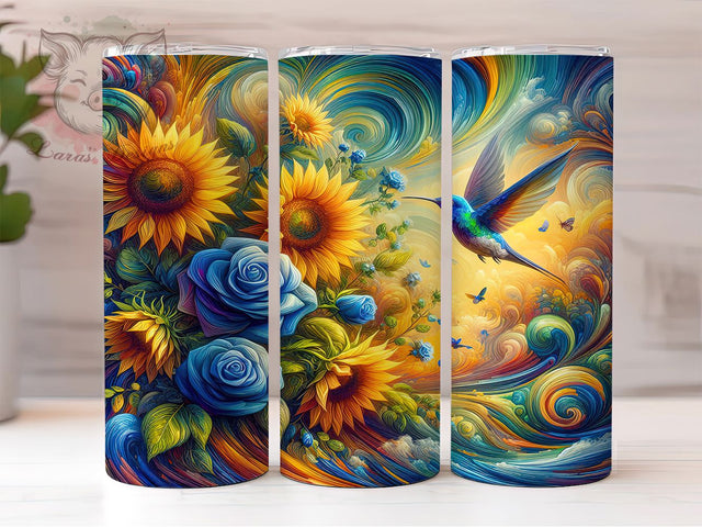 Neon Sunflower Glitter Leopard Tumbler, Glitter Leopard Tumbler, 20oz Tumbler Wrap, Leopard Print Tumbler, Sunflower Tumbler Design, Neon Glitter Tumbler, Animal Print Tumbler Sublimation Lara' s Designs 