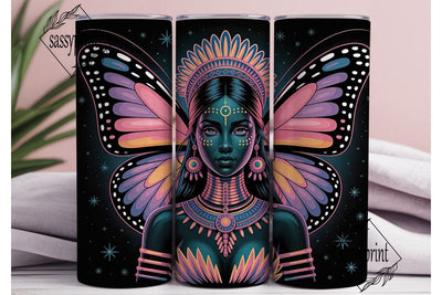 Neon Tribal Goddess 20oz Tumbler Wrap Sublimation sassyprint 