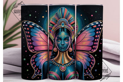 Neon Tribal Goddess 20oz Tumbler Wrap Sublimation sassyprint 