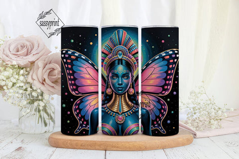 Neon Tribal Goddess 20oz Tumbler Wrap Sublimation sassyprint 