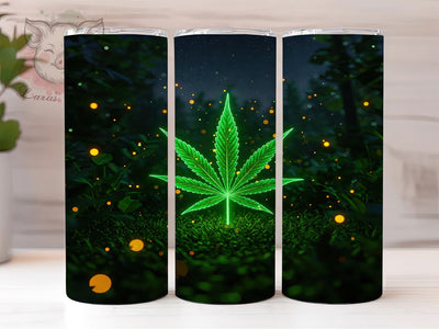 Neon Trippy Cannabis Tumbler Wrap, Marijuana Tumbler, Neon Weed Tumbler Wrap, Glow Tumbler Design, Trippy Tumbler, Sublimation Weed Tumbler Sublimation Lara' s Designs 