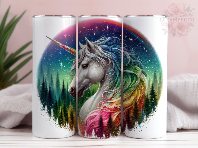 Neon Unicorn Tumbler Wrap, Rainbow Unicorn Tumbler, Instant Digital Download PNG, Straight & Tapered Tumbler Wrap PNG Sublimation Li Zamperini 