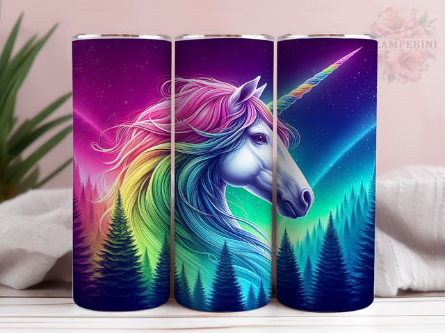 Neon Unicorn Tumbler Wrap, Rainbow Unicorn Tumbler, Instant Digital Download PNG, Straight & Tapered Tumbler Wrap PNG Sublimation Li Zamperini 