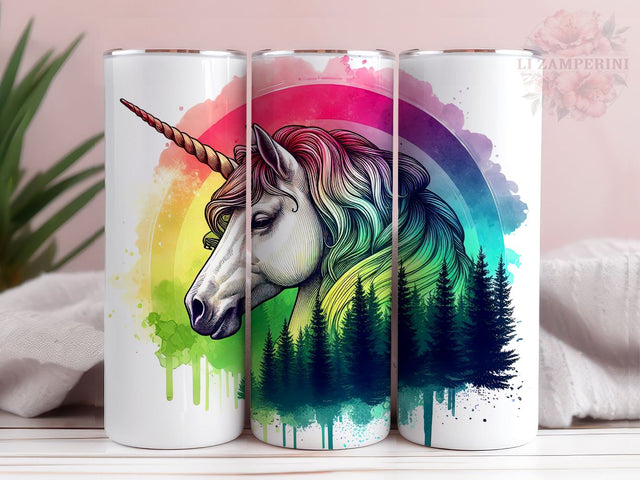 Neon Unicorn Tumbler Wrap, Rainbow Unicorn Tumbler, Instant Digital Download PNG, Straight & Tapered Tumbler Wrap PNG Sublimation Li Zamperini 