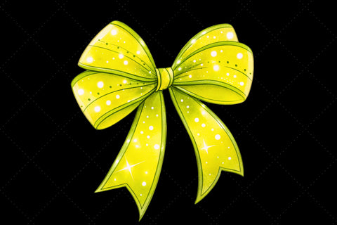 Neon Yellow Glow Coquette Bow Clipart, neon yellow bow, glowing coquette bow, vibrant bow design, yellow glow clipart, digital bow design, neon glow design, glowing bow art, vibrant neon yellow Sublimation FloridPrintables 