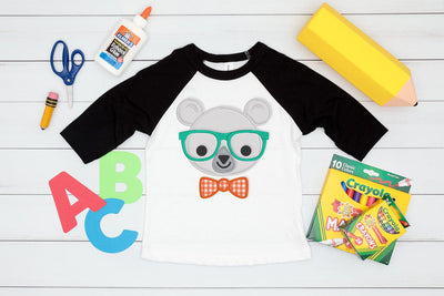 Nerd Bear Applique Embroidery Embroidery/Applique DESIGNS Designed by Geeks 