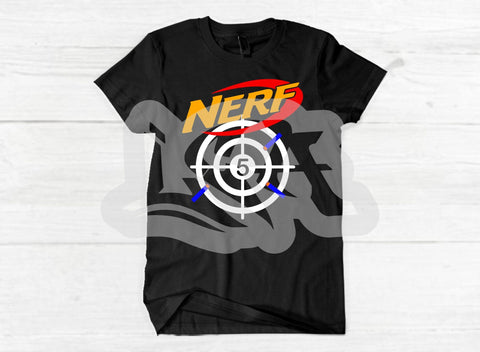 NERF Birthday Shirt Family Designs SVG SVG LCA Digital 