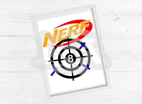 NERF Birthday Shirt Family Designs SVG SVG LCA Digital 