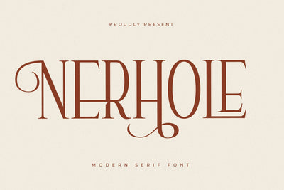 Nerhole - Modern Serif Font Font Letterena Studios 