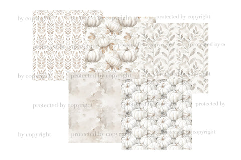 Neutral Autumn Digital Paper | Knitted Pattern Digital Pattern GlamArtZhanna 