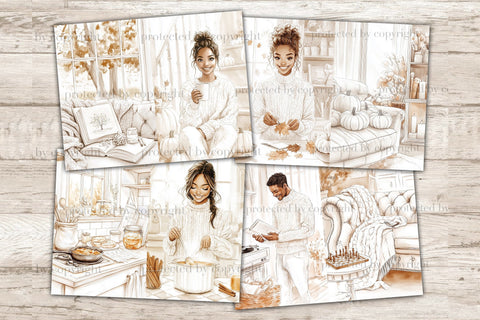 Neutral Autumn Junk Journal Kit | Cozy Fall Collage Sheet SVG GlamArtZhanna 