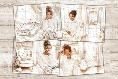 Neutral Autumn Junk Journal Kit | Cozy Fall Collage Sheet SVG GlamArtZhanna 