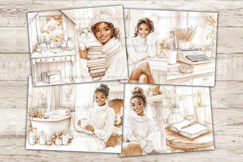 Neutral Autumn Junk Journal Kit | Cozy Fall Collage Sheet SVG GlamArtZhanna 