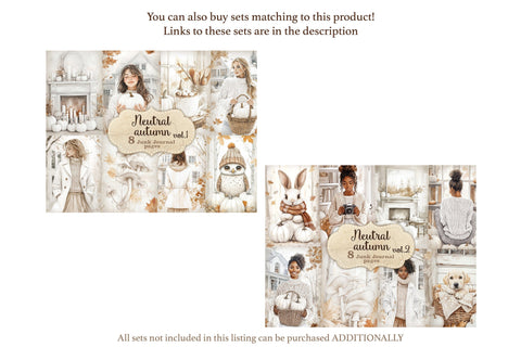 Neutral Autumn Junk Journal Paper | Black Girl Printable SVG GlamArtZhanna 