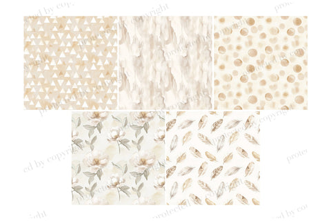 Neutral Baby Digital Paper | Baby Shower Pattern Digital Pattern GlamArtZhanna 