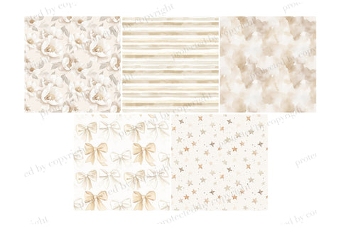 Neutral Baby Digital Paper | Baby Shower Pattern Digital Pattern GlamArtZhanna 