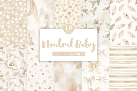 Neutral Baby Digital Paper | Baby Shower Pattern Digital Pattern GlamArtZhanna 