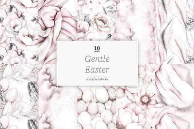 Neutral Easter Digital Papers | Pastel Spring Background Digital Pattern GlamArtZhanna 