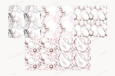 Neutral Easter Digital Papers | Pastel Spring Background Digital Pattern GlamArtZhanna 