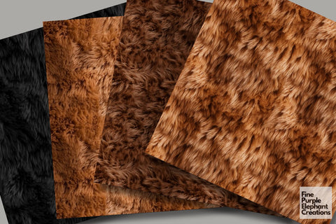 Neutral Fur Pelt Wild Animal Texture | Zoo Safari Digital Pattern Fine Purple Elephant Creations 
