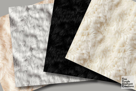 Neutral Fur Pelt Wild Animal Texture | Zoo Safari Digital Pattern Fine Purple Elephant Creations 