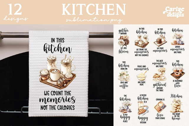 Neutral Kitchen Towel Sublimation SVG Carla C Designs 