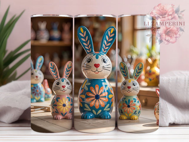 Neutral Rustic Easter Bunny Tumbler, Easter Bunny Tumbler, Minimal Bunny Wrap, Rustic Bunny Wrap, Stylish 20oz Wrap, Sublimation Design, Trendy Gift Idea Sublimation Li Zamperini 
