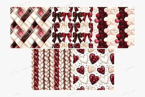Neutral Valentines Paper | Rustic Love Romantic Pattern Digital Pattern GlamArtZhanna 