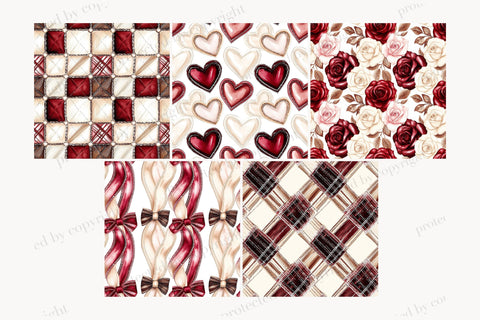 Neutral Valentines Paper | Rustic Love Romantic Pattern Digital Pattern GlamArtZhanna 
