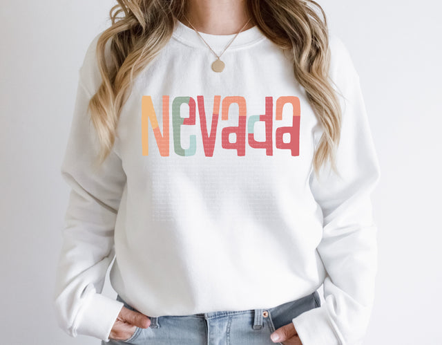 Nevada Retro Typography PNG | Vintage State Name Design | Sublimation Digital Download Sublimation Print Perfect Design Shop 